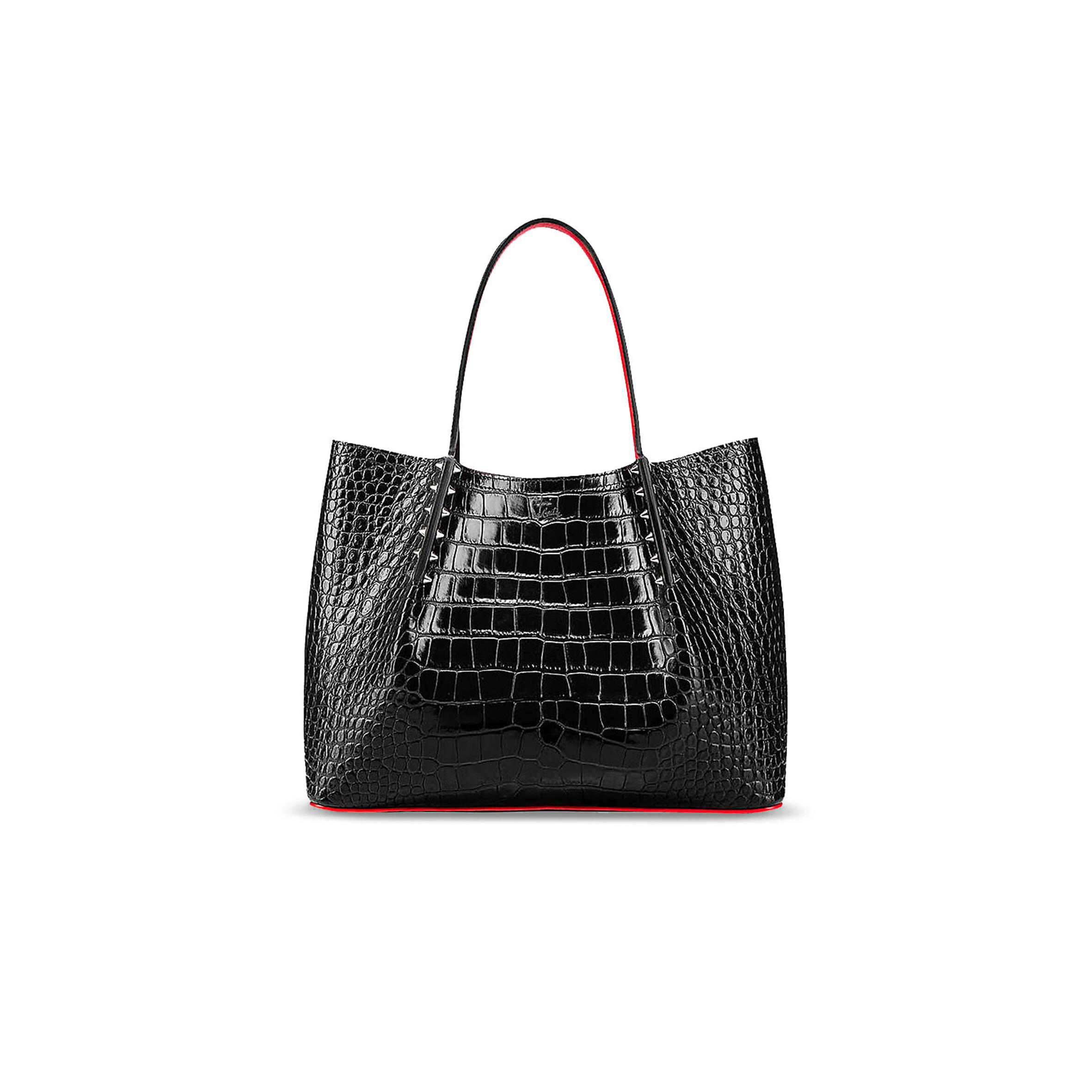 Chr1st1an louboutin cabarock stud-embellished leather tote bag 320523 (38*25*17cm)